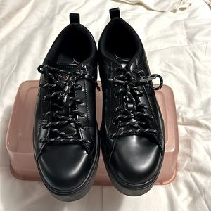 Puma X Dua Lipa Mayze Flutur black lace up platform sneakers